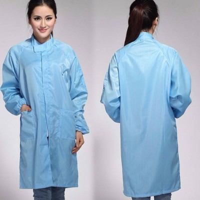 Esd Cleanroom Smock / Anti-static Grid Working Clothes / Esd Garment