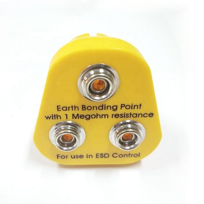 Yellow Earth Plug Uk Grounding Plug 3 Buckle Epa Esd Grounding Plug